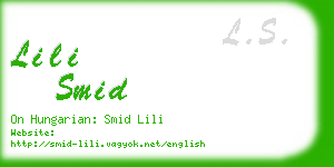 lili smid business card